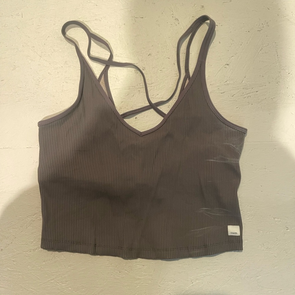 Vuori Dark Gray Ribbed Tank Top